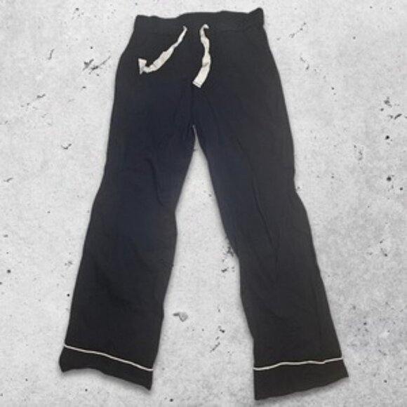 J.Crew Pajama Pants Draw Cord Elastic Waistband Breathable Fabric Blue/White W M - Picture 1 of 10
